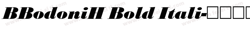 BBodoniH Bold Itali字体转换